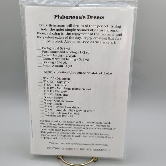 Fishermans Dream Quilt Pattern By Sunset Silhouette Designs 605 - Picture 4 of 5